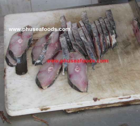 Salty Spanish Mackerel after Cutting